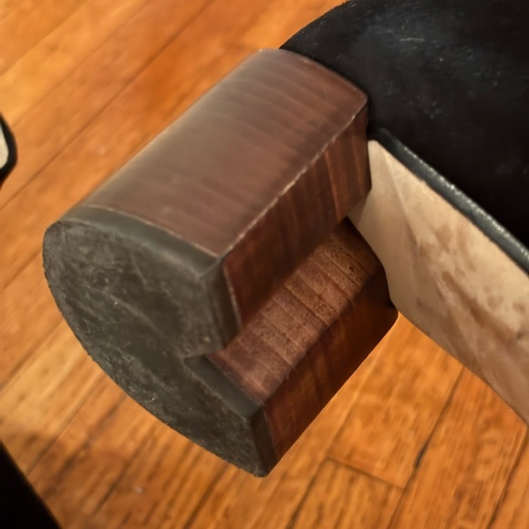 Theory Block Heel Bootie in Suede - Picture 9 of 10